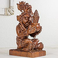 Wood sculpture Maya God of Maize Guatemala