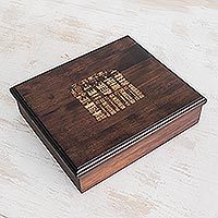 Pinewood tea box,