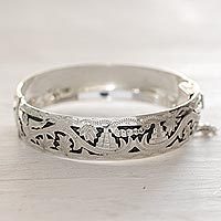 Sterling silver bangle bracelet,