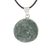 Jade pendant necklace, 'Green Moon' - Guatemalan Jade Pendant on 925 Silver and Cotton Cord (image 2b) thumbail