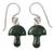 Jade dangle earrings, 'Dancing Green Mushrooms' - Jade dangle earrings (image 2a) thumbail