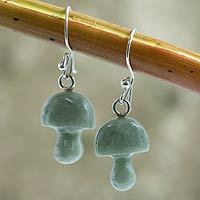 Jade dangle earrings,