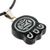 Jade pendant necklace, 'Maya Eagle' - Maya Eagle Glyph Pendant on Black Cord Necklace (image 2c) thumbail