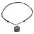Jade pendant necklace, 'Maya Eagle' - Maya Eagle Glyph Pendant on Black Cord Necklace (image 2d) thumbail