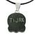Jade pendant necklace, 'Maya Warrior Strength' - Handcrafted Nahual Cotton Cord Jade Warrior Necklace (image 2b) thumbail