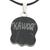 Jade pendant necklace, 'Maya Strength of Union' - Hand Made Jade Pendant Necklace with Black Cotton Cord (image 2b) thumbail