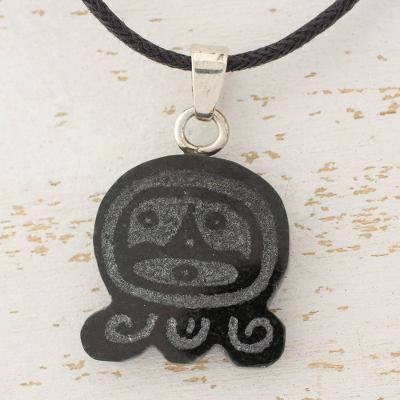 Jade pendant necklace, Maya Breath of Life