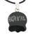 Jade pendant necklace, 'Light and Darkness' - Collectible Nahual Cotton Cord Jade Necklace (image 2b) thumbail