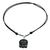 Jade pendant necklace, 'Light and Darkness' - Collectible Nahual Cotton Cord Jade Necklace (image 2d) thumbail