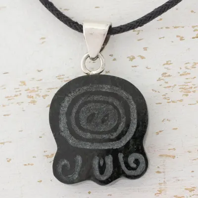 Jade pendant necklace, Feathered Serpent