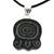 Jade pendant necklace, 'Feathered Serpent' - Jade Glyph Necklace of Maya Feathered Serpent (image 2a) thumbail