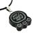 Jade pendant necklace, 'Maya Cycles of Life' - Jade Maya Glyph and Cotton Necklace with 925 Silver (image 2c) thumbail