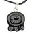 Jade pendant necklace, 'Maya Knowledge of Power' - Handmade Maya Glyph Jade Pendant Cotton Necklace (image 2a) thumbail
