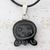 Jade pendant necklace, 'Maya Justice' - Maya Justice Handcrafted Jade Glyph Necklace thumbail