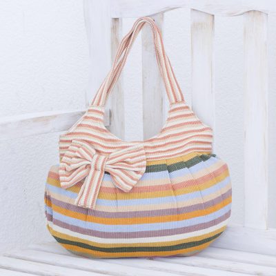 Cotton hobo bag, Pastel Goddess