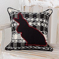 Cotton cushion cover Black Rabbit Guatemala