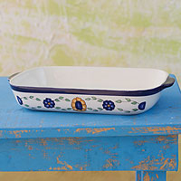 Ceramic rectangular serving dish Margarita Guatemala