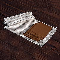 Cotton placemats and napkins Cocoa Kiss set for 4 Guatemala