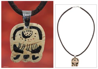 Mens volcanic ash pendant necklace, Imox