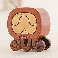 Mahogany and cypress wood box,