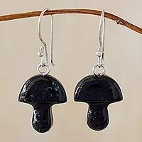 Jade dangle earrings,
