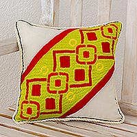 Cotton cushion cover Faith Art Guatemala