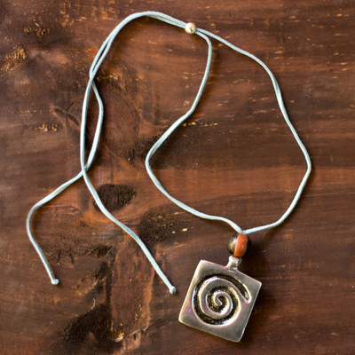 Leather pendant necklace, Celestial Life