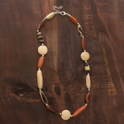 Ceramic beaded necklace, Tenampua Muse