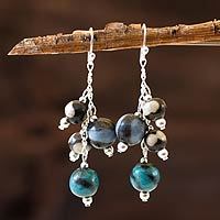 Ceramic beaded earrings,