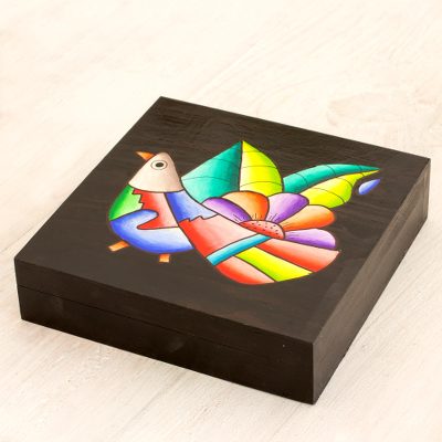 Wood decorative box, Cheerful Bird