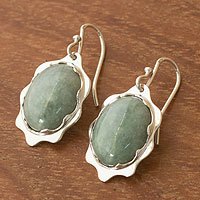 Jade dangle earrings,