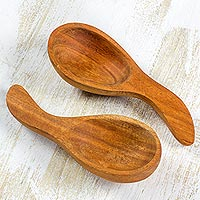 Cedar serving spoons Rain Forest pair Guatemala
