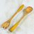 Cypress wood salad serving set, 'Golden Corn' (pair) - Cypress wood salad serving set (Pair) thumbail