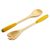 Cypress wood salad serving set, 'Golden Corn' (pair) - Cypress wood salad serving set (Pair) (image 2a) thumbail