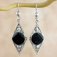 Jade dangle earrings,