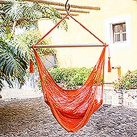 Cotton hammock swing Tropical Tangerine Nicaragua
