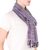 Rayon chenille scarf, 'Monochrome Riddle' - Black and White Handcrafted Rayon Chenille Scarf (image 2b) thumbail