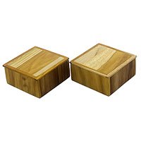 Teak boxes,