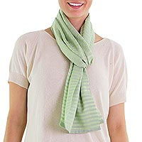Cotton scarf Mint Highlands Guatemala