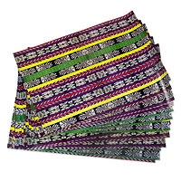 Paper placemats Almolonga set of 18 Guatemala