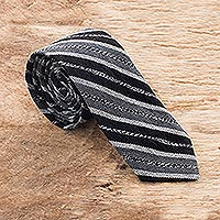 Cotton necktie and handkerchief Thunderhead Guatemala