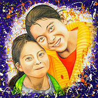Maria Antonieta and her Little Sister 2014 Guatemala