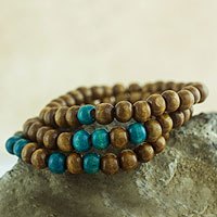 Wood stretch bracelets,