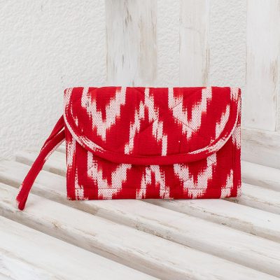 Cotton wristlet bag, Ruby Maya