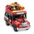 Ceramic sculpture, 'Bus to El Salvador II' - Red and Green Ceramic Chicken Bus Figurine from Guatemala (image 2c) thumbail