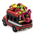 Ceramic sculpture, 'Bus to El Salvador II' - Red and Green Ceramic Chicken Bus Figurine from Guatemala (image 2d) thumbail