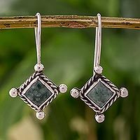 Jade dangle earrings,