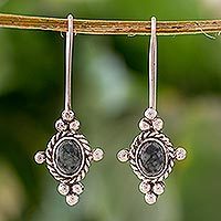 Jade dangle earrings,