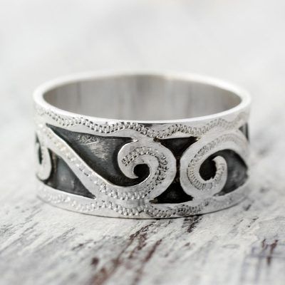 Artisan Crafted Sterling Silver Band Ring Crafted by Hand