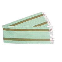 Cotton table runner Green Pathways Guatemala